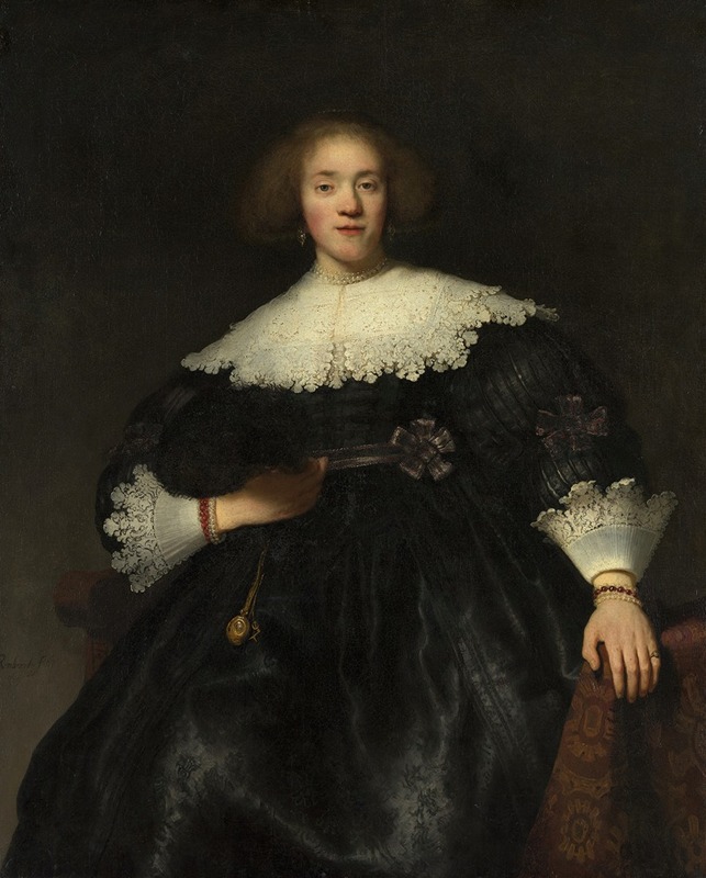 Rembrandt van Rijn - Portrait of a Young Woman with a Fan