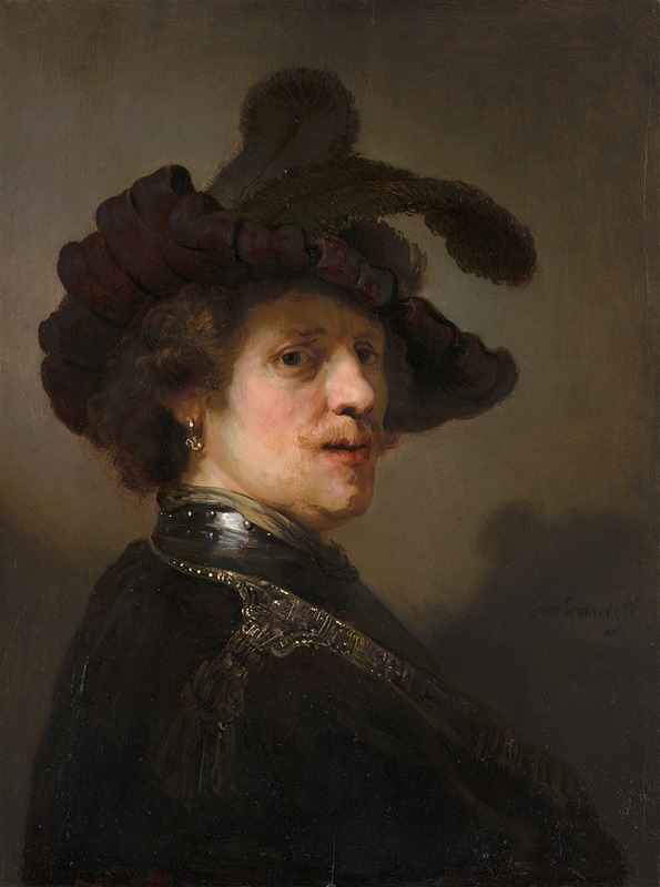 Rembrandt van Rijn - ‘Tronie’ of a Man with a Feathered Beret
