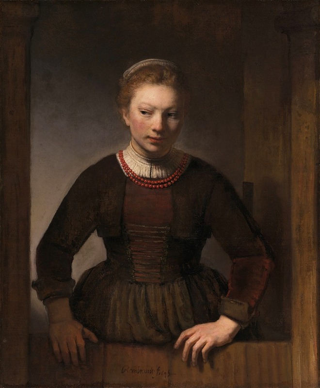 Rembrandt van Rijn - Young Woman at an Open Half-Door