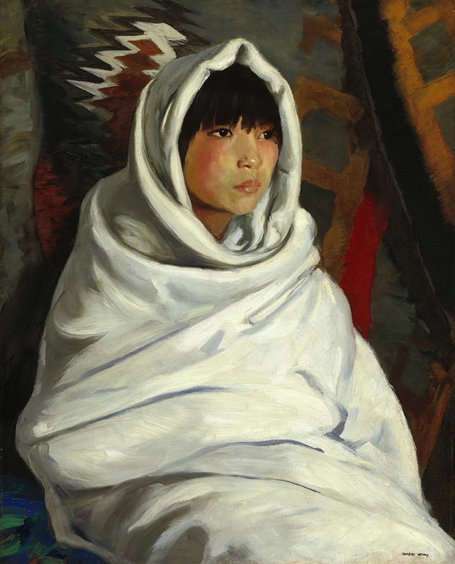 Robert Henri - Indian Girl in White Blanket
