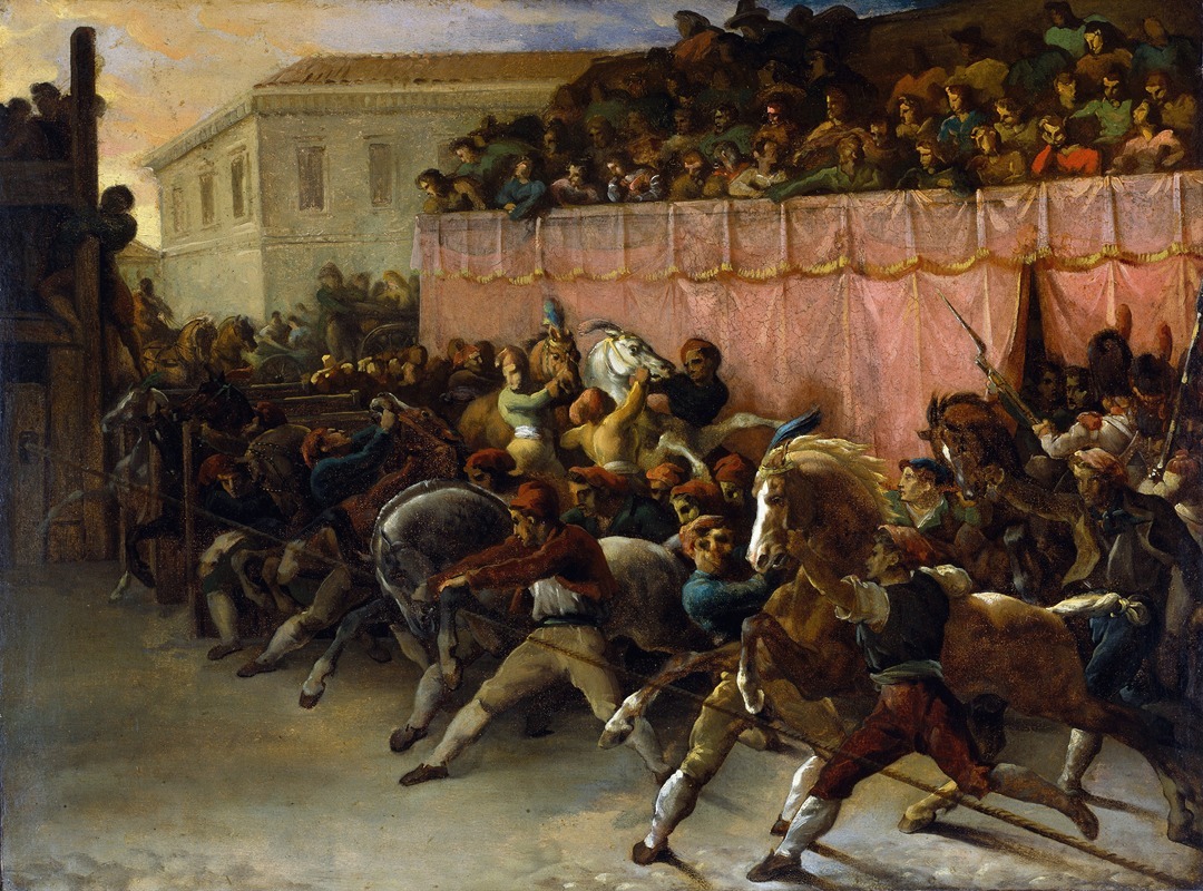Théodore Géricault - Riderless Racers at Rome