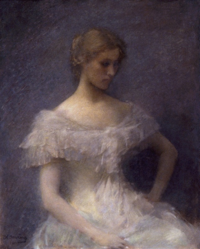 Thomas Wilmer Dewing - Young Girl Seated