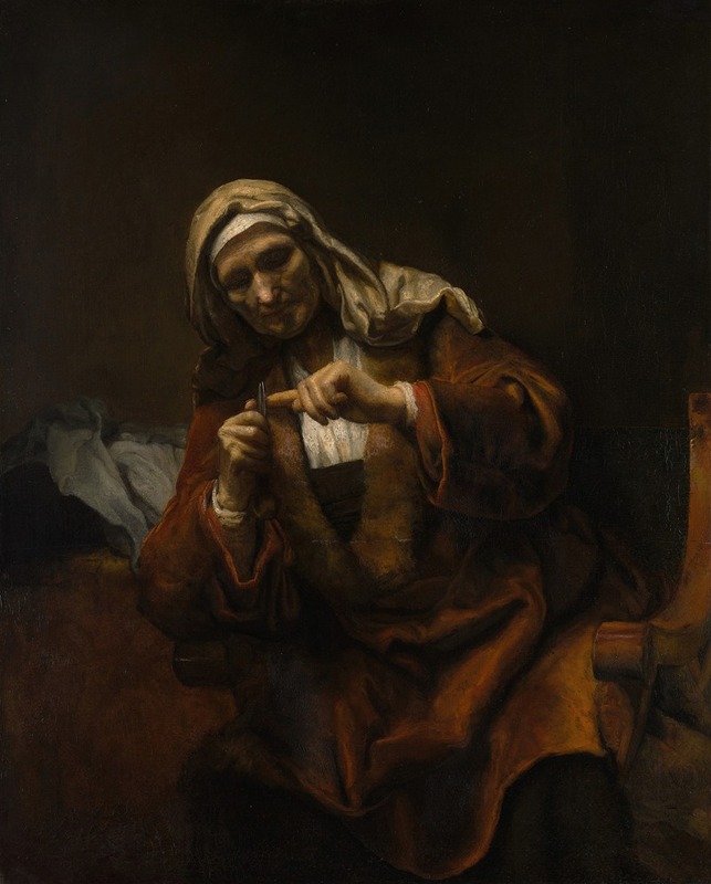 Anonymous - Old Woman Cutting Her Nails