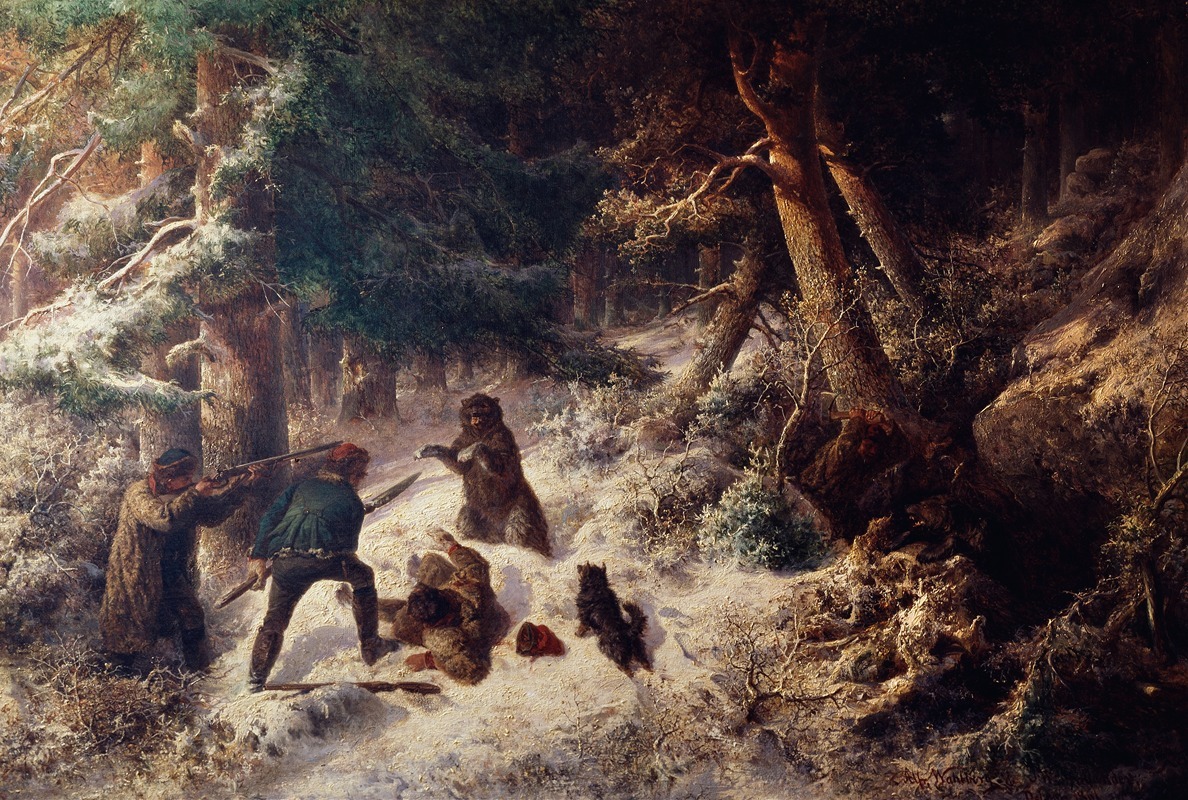 Wilhelm Wallander - Bear-Hunting in the Winter