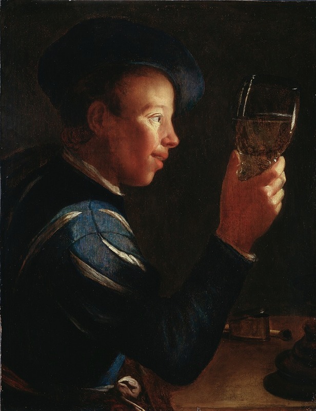 Willem van der Vliet - Young Man with a Glass Goblet