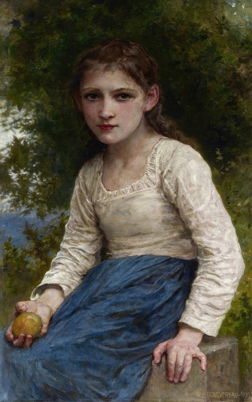 William Bouguereau - Girl with an Apple