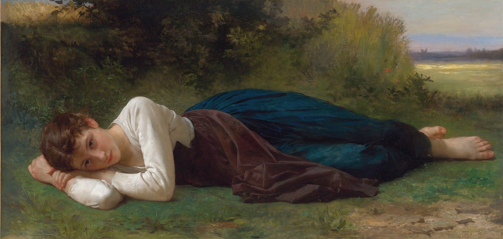 William Bouguereau - Le Repos (Jeune Fille Couchée)