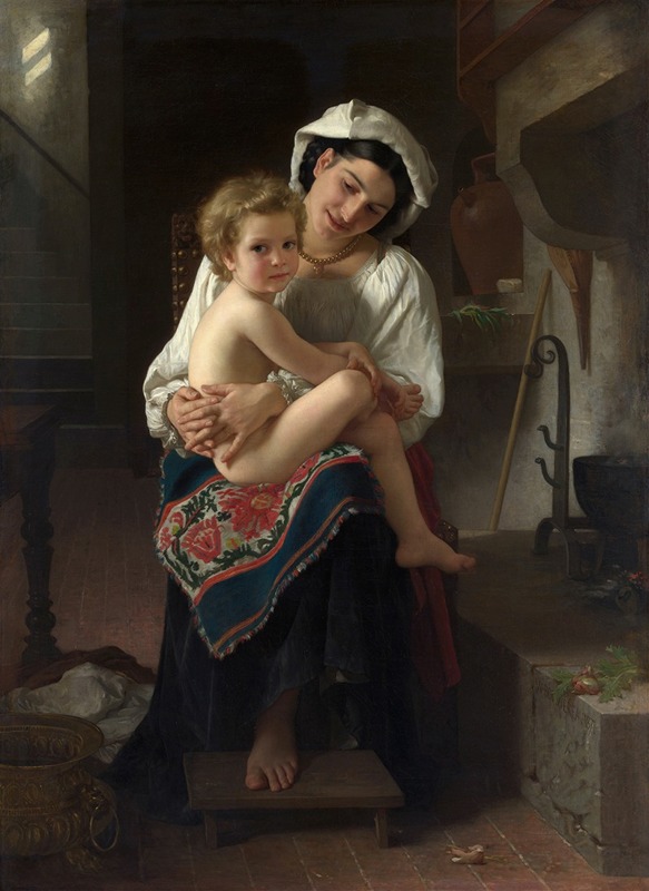 William Bouguereau - Young Mother Gazing at Her Child