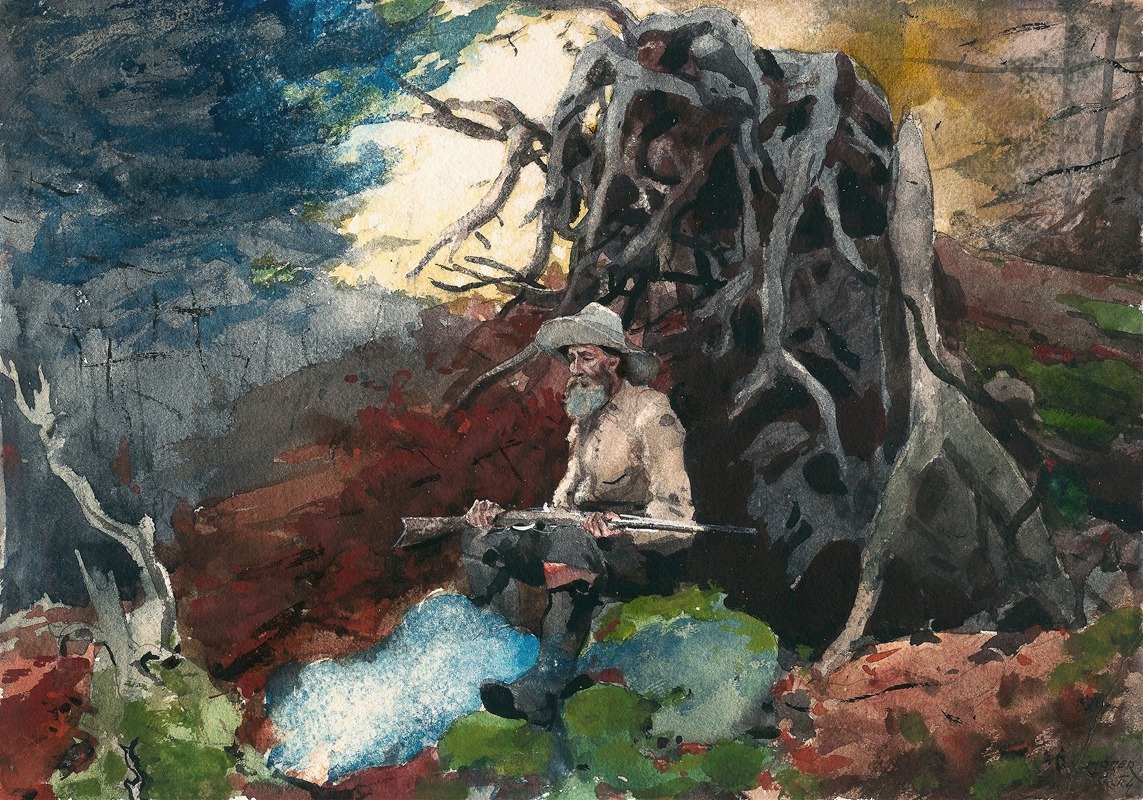 Winslow Homer - Campfire, Adirondacks