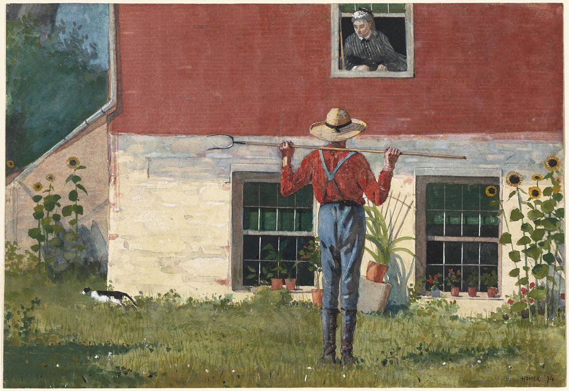 Winslow Homer - In the Garden (Rustic Courtship)