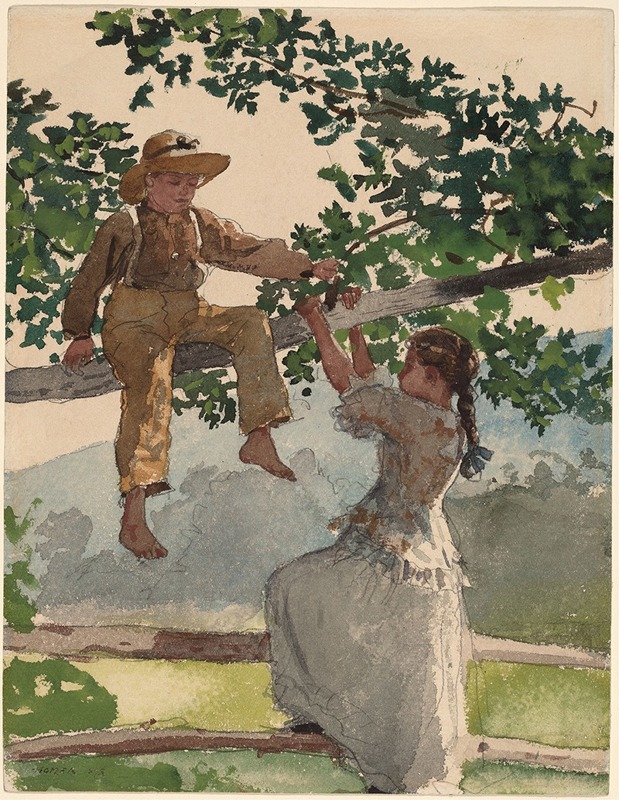 Winslow Homer - On the Fence