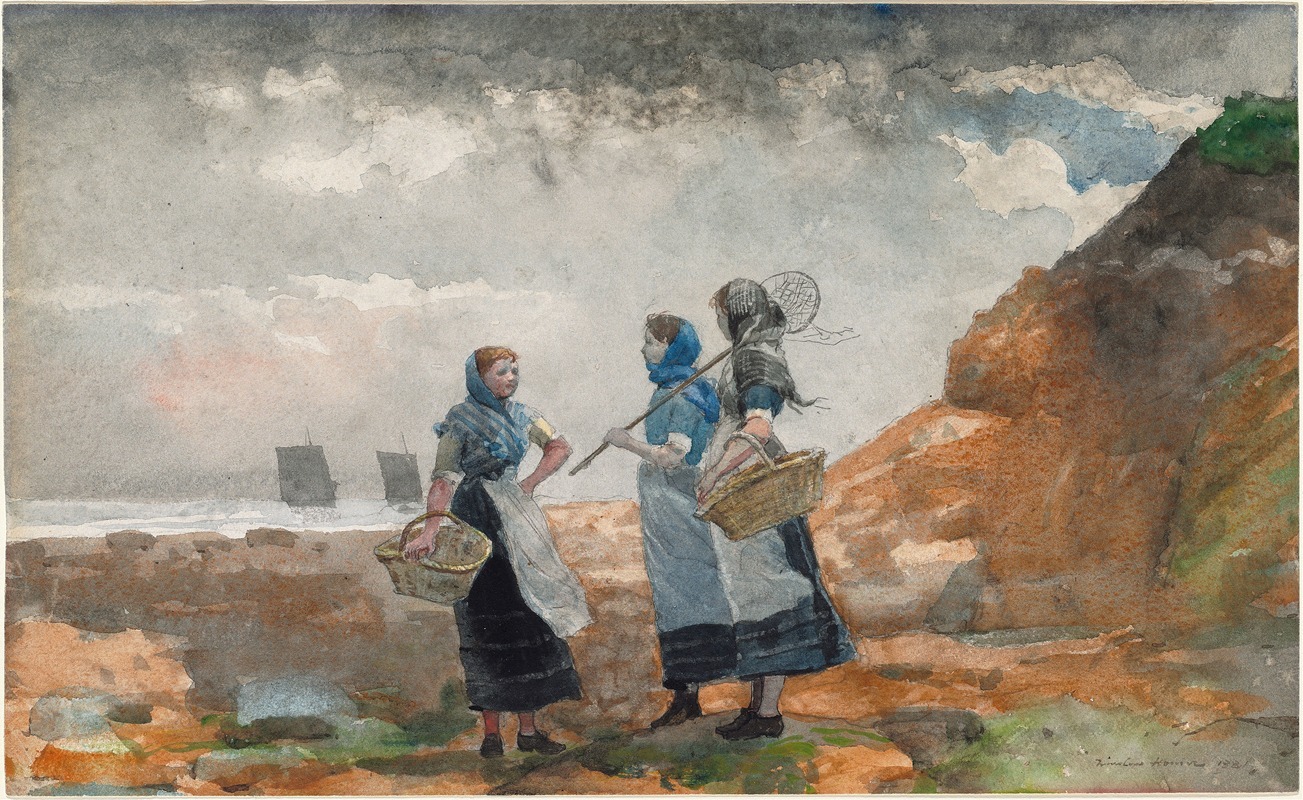 Winslow Homer - Three Fisher Girls, Tynemouth