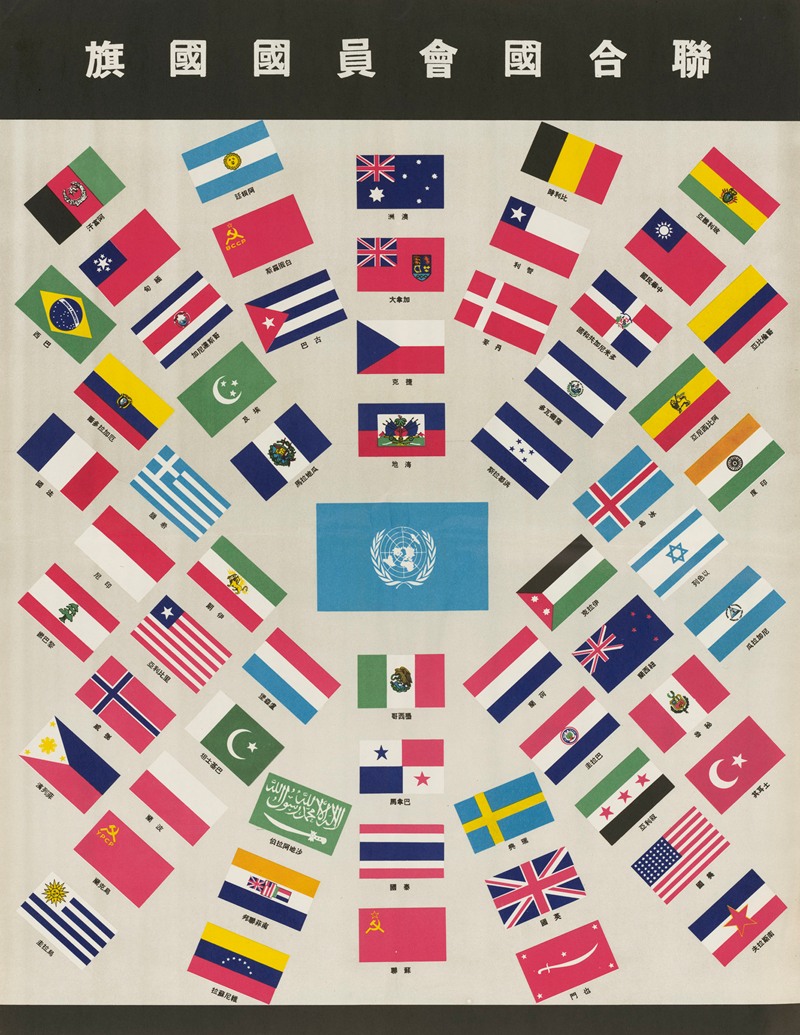 Flags of the United Nations by U.S. Information Agency - Artvee