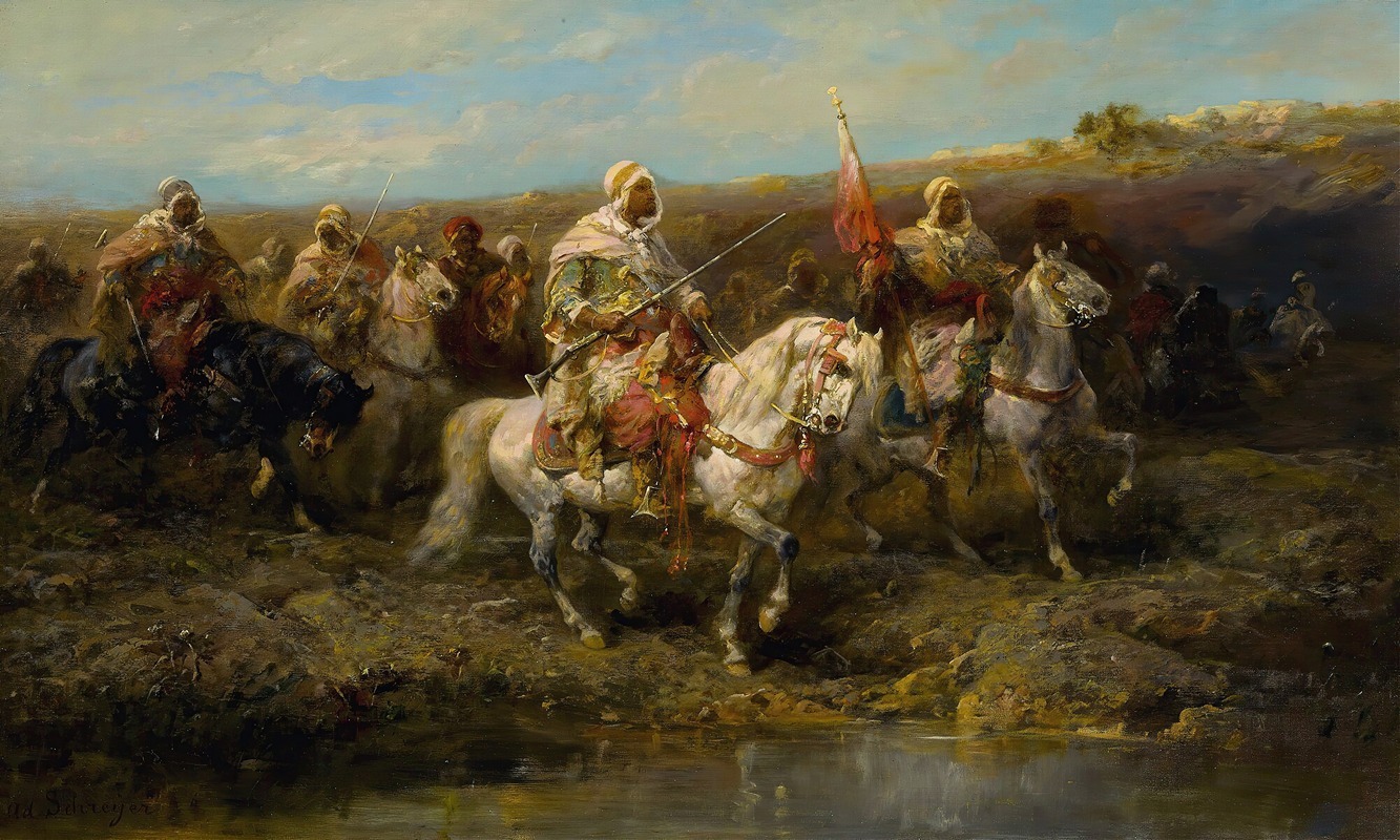 Adolf Schreyer - Arabian Horseman