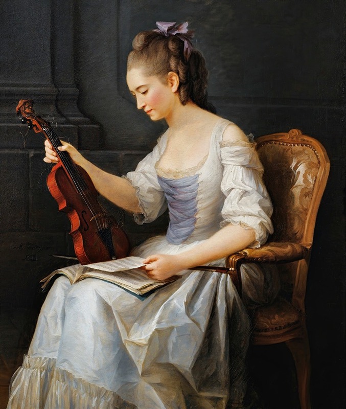 Anne Vallayer-Coster - Portrait D’une Violoniste