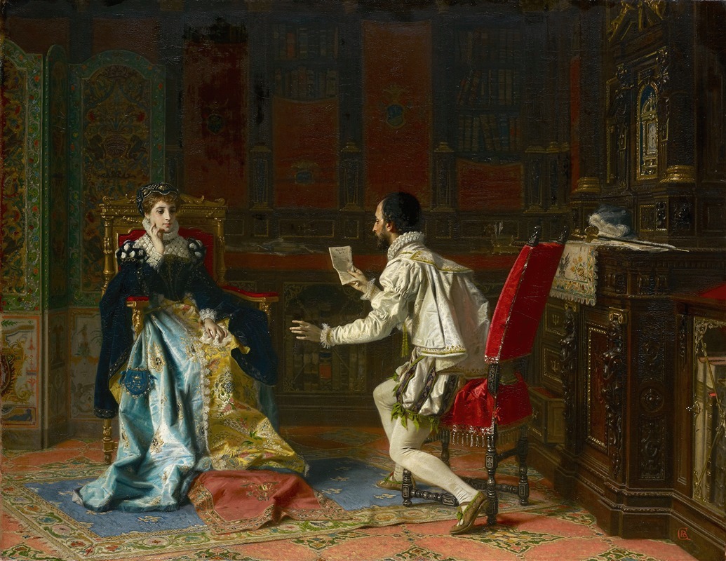 Antonio Barzaghi-Cattaneo - Tasso Reads His ‘liberated Jerusalem’ To Princess Eleonora D’este