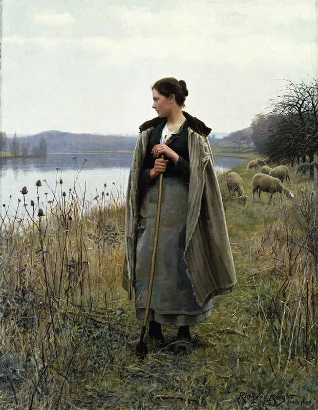 Daniel Ridgway Knight - The Shepherdess Of Rolleboise