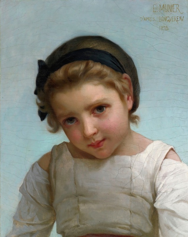 Émile Munier - Portrait Of A Young Girl