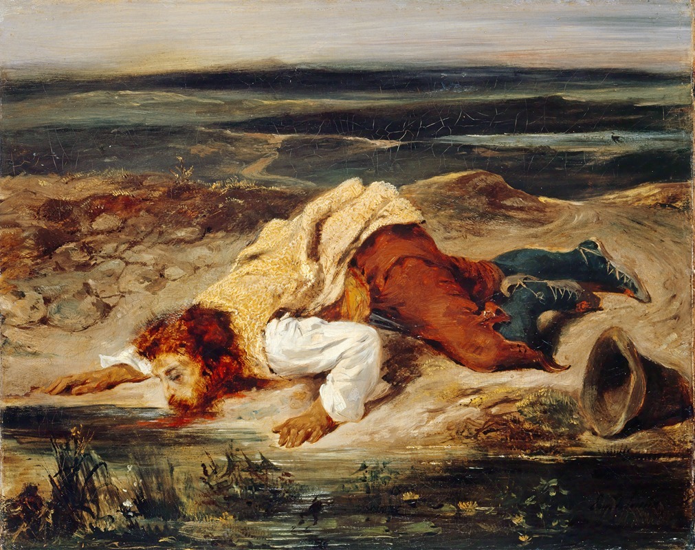 Eugène Delacroix - Wounded Brigand (Roman Shepherd)