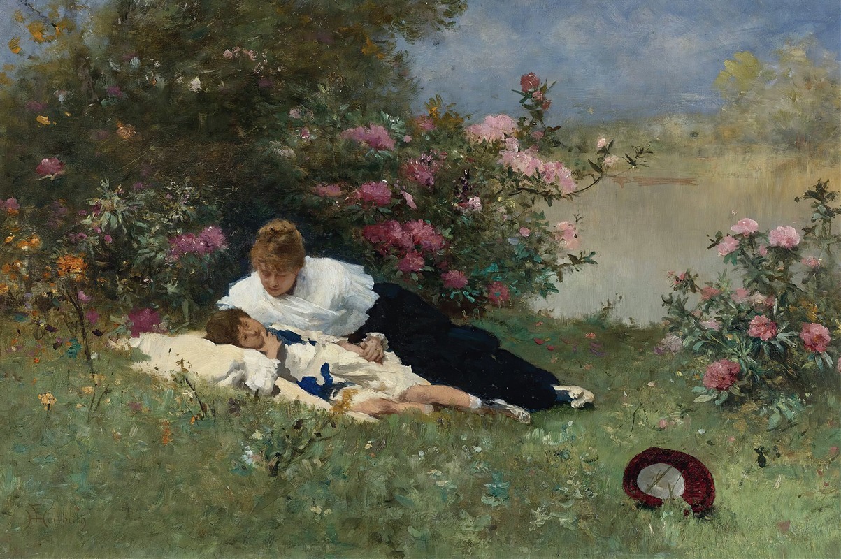 Ferdinand Heilbuth - At Rest Among The Flowers