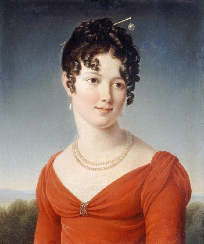 François Gérard - Bust Portrait Of Alexandrine-Anne De La Pallu, Marquise De Flers (1786-1832)