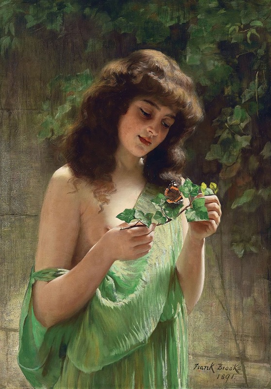 Frank Brooks - Young Girl With A Butterfly