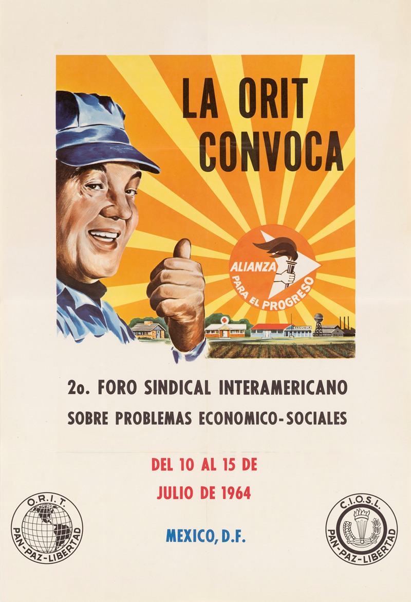 U.S. Information Agency - Labor Meeting Poster