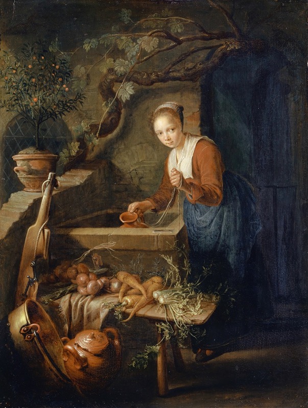 Gerrit Dou - Kitchen Maid At The Well