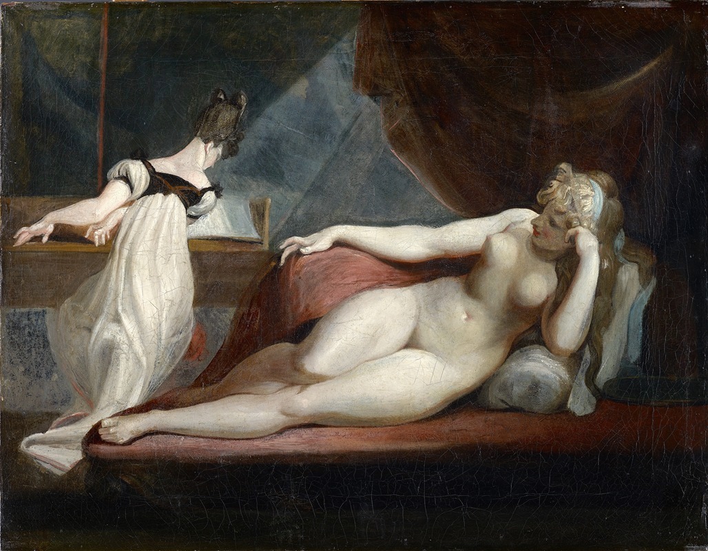 Henry Fuseli - Reclining Nude And Woman At The Piano