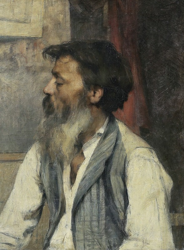 Léon Augustin Lhermitte - Portrait Of A Man