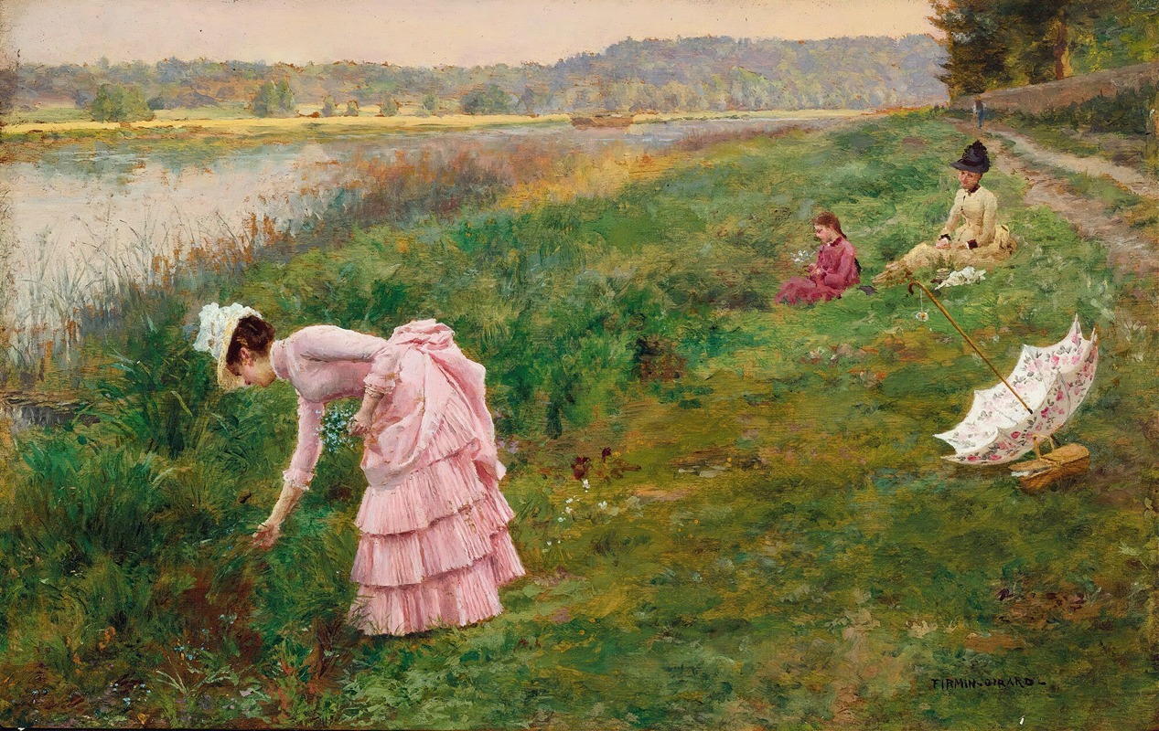 Marie-François Firmin-Girard - Picking Wildflowers