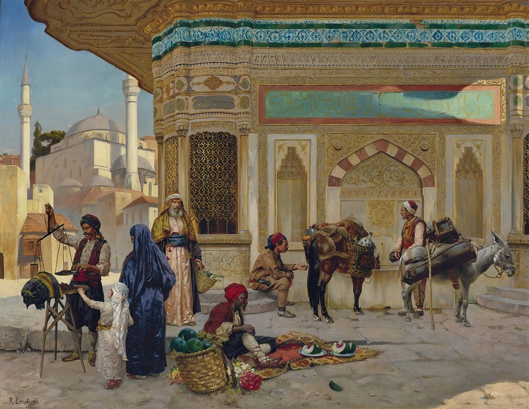 Rudolf Ernst - The Fountain Of Ahmed III, Istanbul