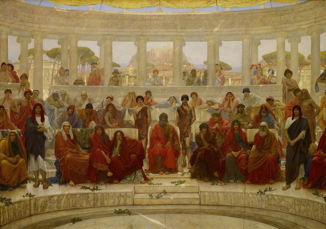 William Blake Richmond - An Audience In Athens During Agamemnon By Aeschylus