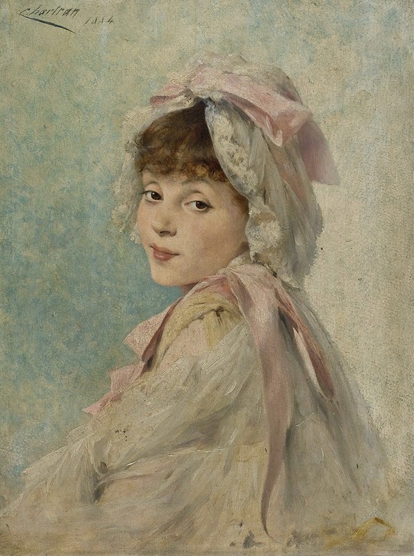 Théobald Chartran - Portrait Of Gabrielle Réjane As A Young Actress