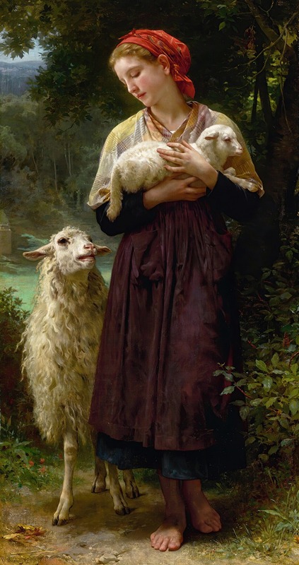 William Bouguereau - L’agneau Nouveau-Né (The Newborn Lamb)