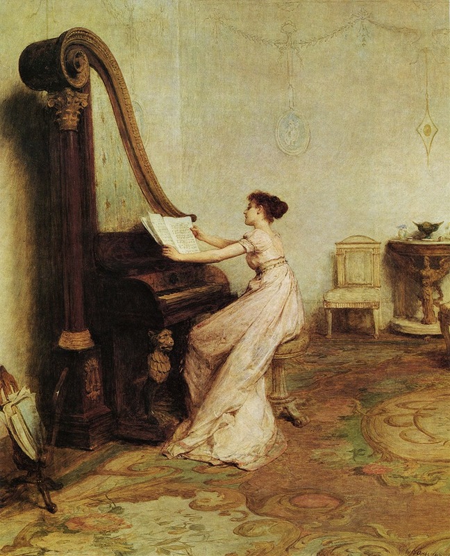 William Quiller Orchardson - Music When Soft Voices Die, Vibrates In The Memory