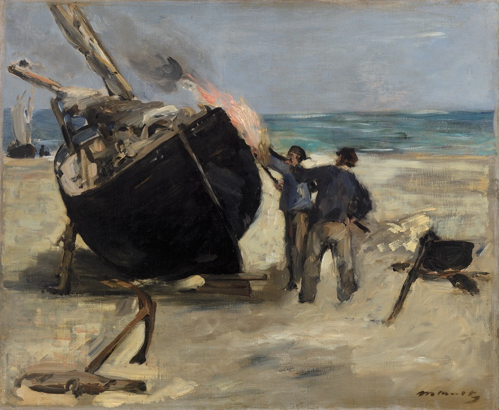 Édouard Manet - Tarring the Boat (Le Bateau goudronné)