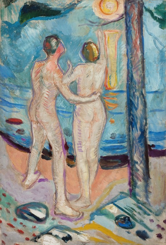 Edvard Munch - Nude Couple on the Beach