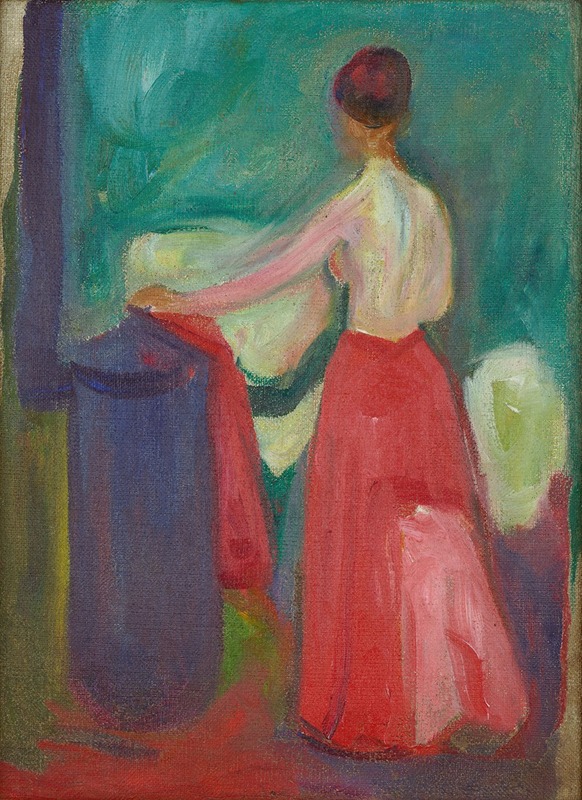 Edvard Munch - Nude with Red Skirt