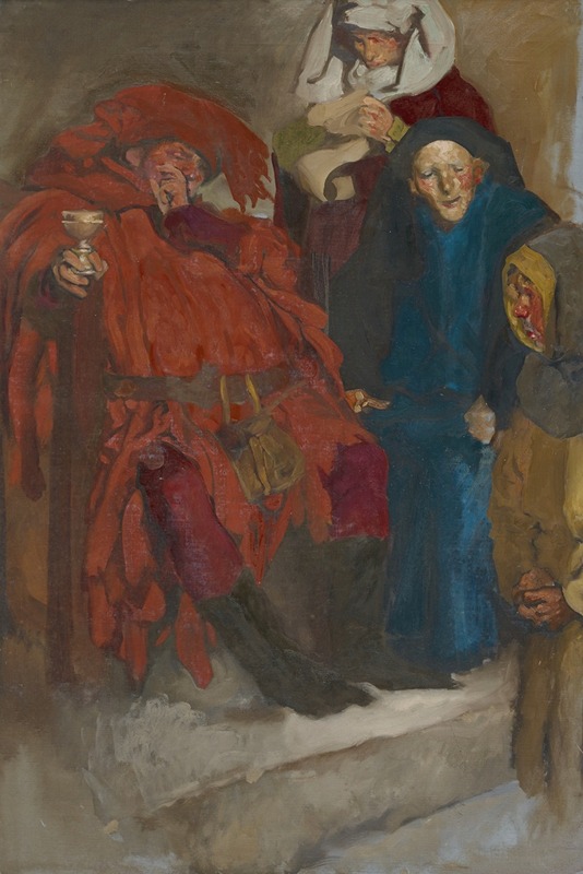 Edwin Austin Abbey - Compositional Study, possibly for The Merry Wives of Windsor