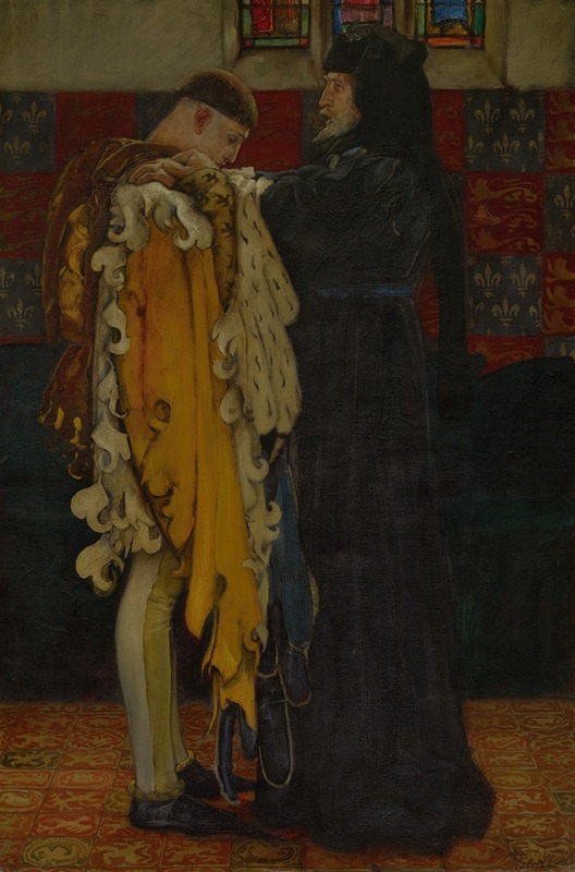 Edwin Austin Abbey - The King to the Prince of Wales; ‘Thou shalt have charge and sovereign trust herein,” King Henry IV, Part I, Act III, Scene II 1905