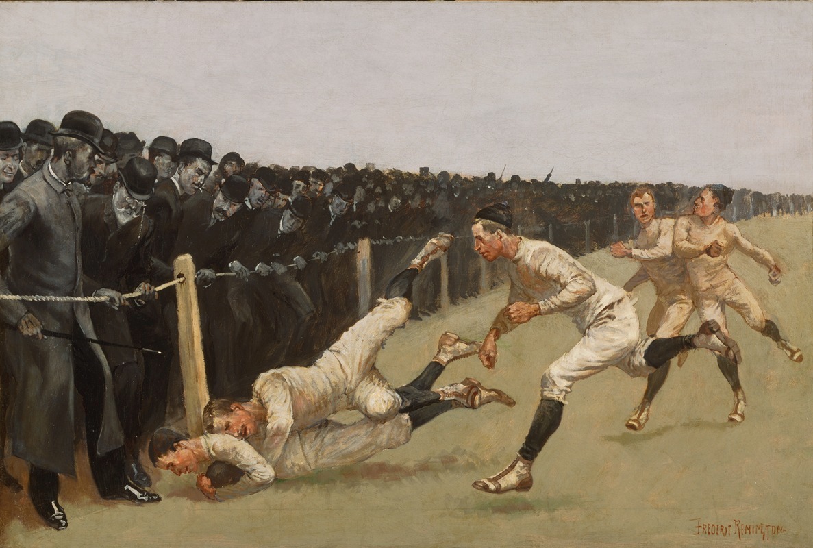 Frederic Remington - Touchdown, Yale vs. Princeton, Thanksgiving Day, Nov. 27, 1890, Yale 32, Princeton 0