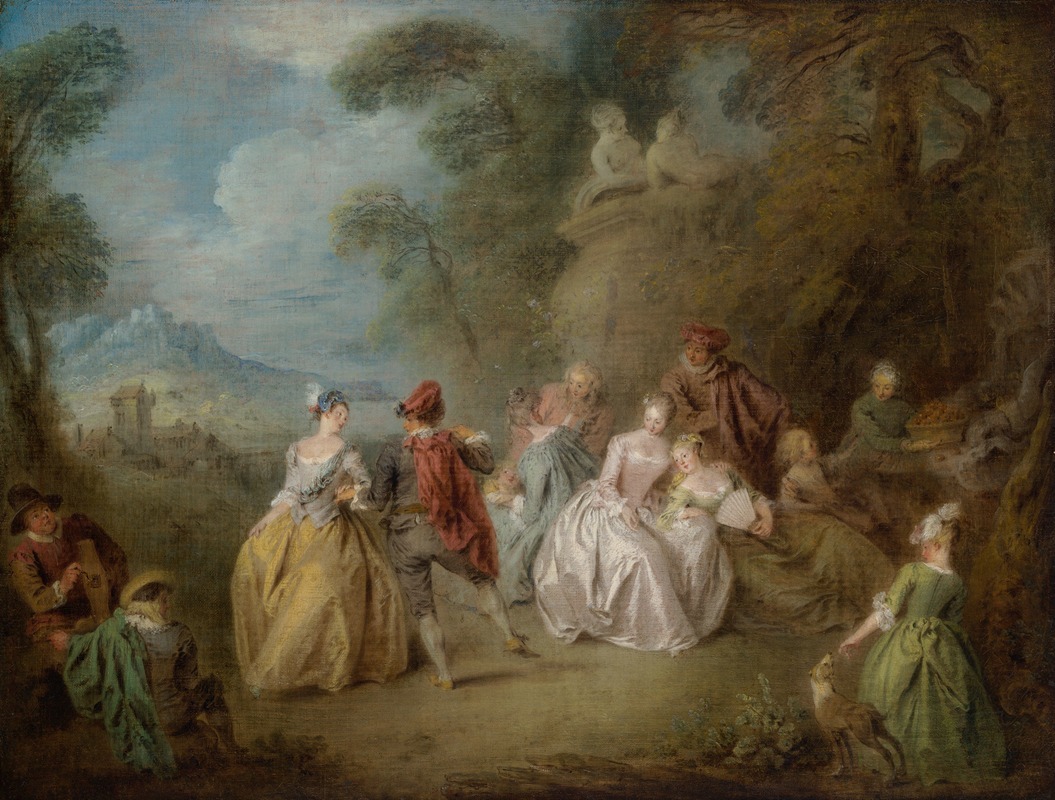 Jean-Baptiste Pater - Courtly Scene in a Park
