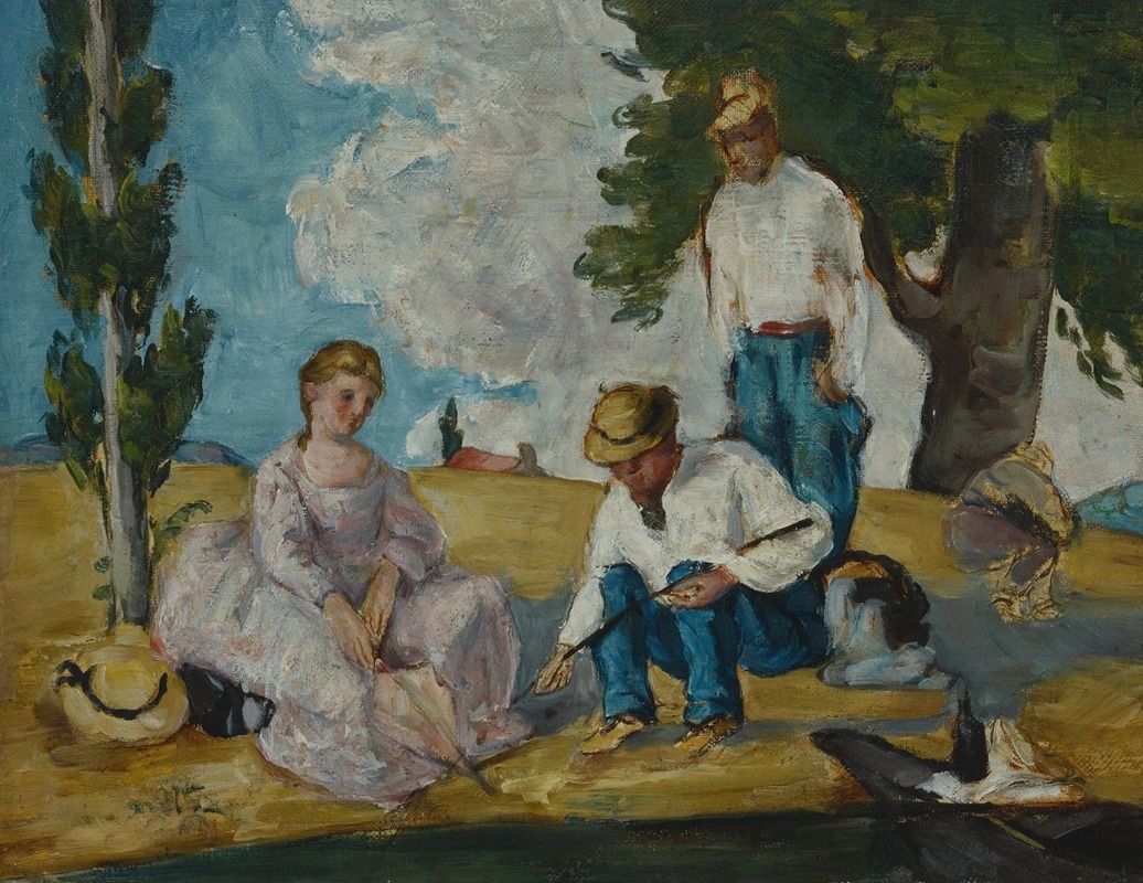 Paul Cézanne - Picnic on a Riverbank