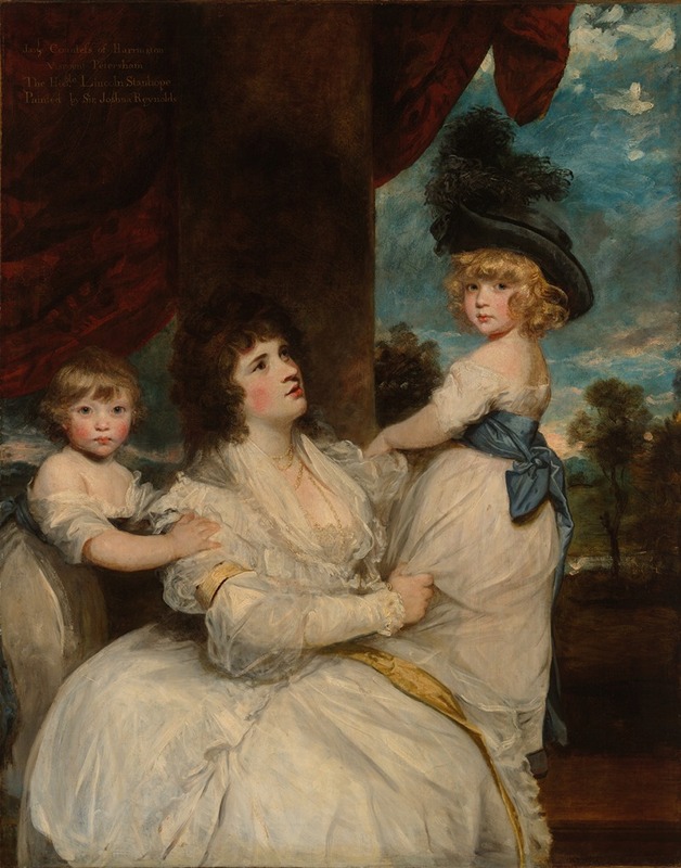 Sir Joshua Reynolds - Portrait of Jane, Countess of Harrington, with her Sons, the Viscount Petersham and the Honorable Lincoln Stanhope