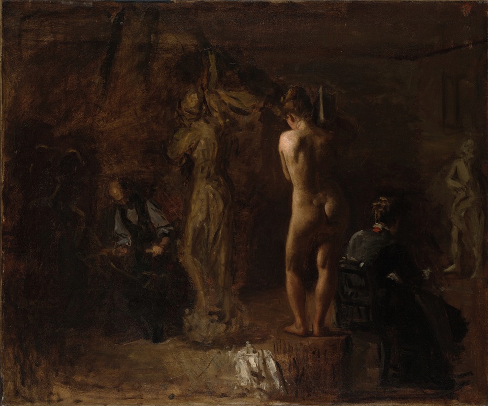 Thomas Eakins - William Rush Carving His Allegorical Figure of the Schuylkill River, Study