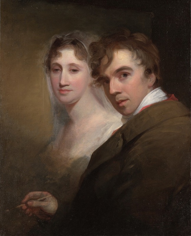 Thomas Sully - Self-Portrait of the Artist Painting His Wife (Sarah Annis Sully)