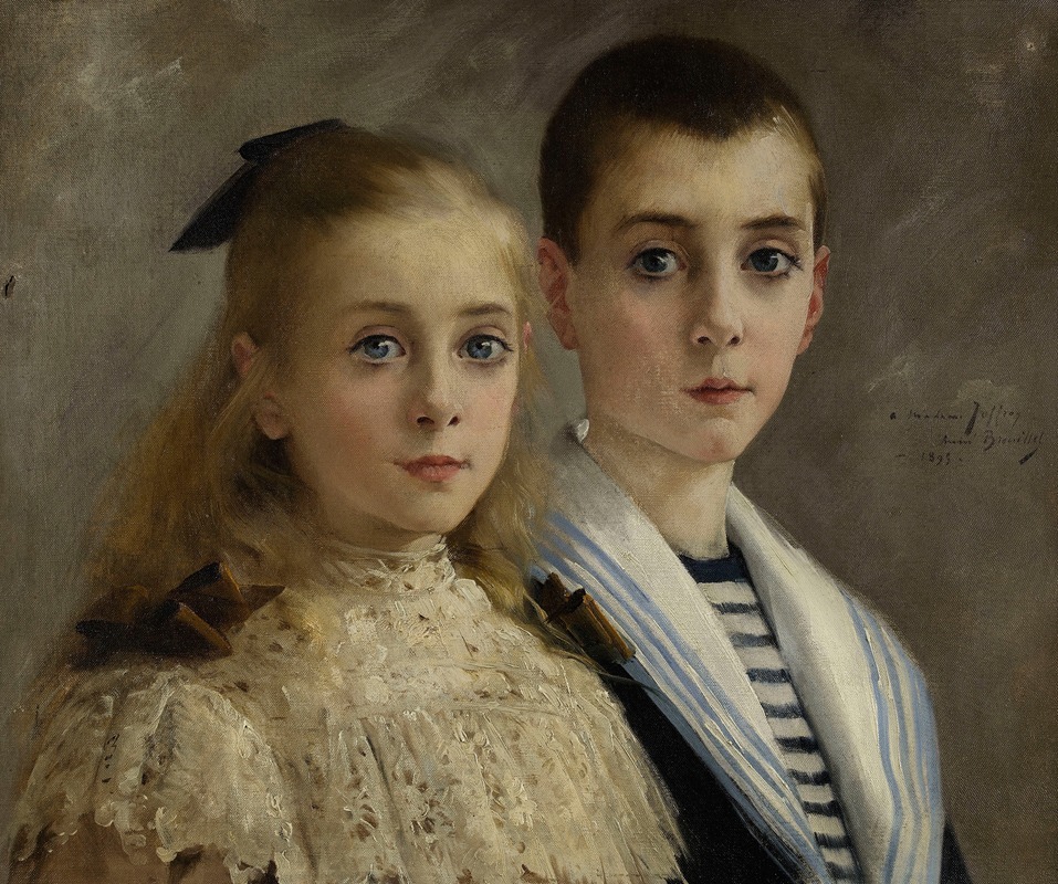 André Brouillet - Portrait de Jean et Jeanne, les enfants du professeur Joffroy