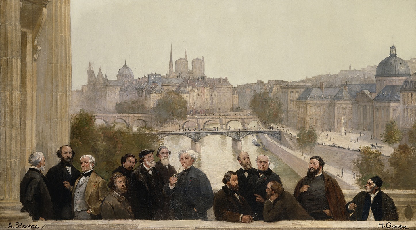Henri Gervex - Le panorama du siècle;  Dupré, Rousseau, Isabey, Millet….