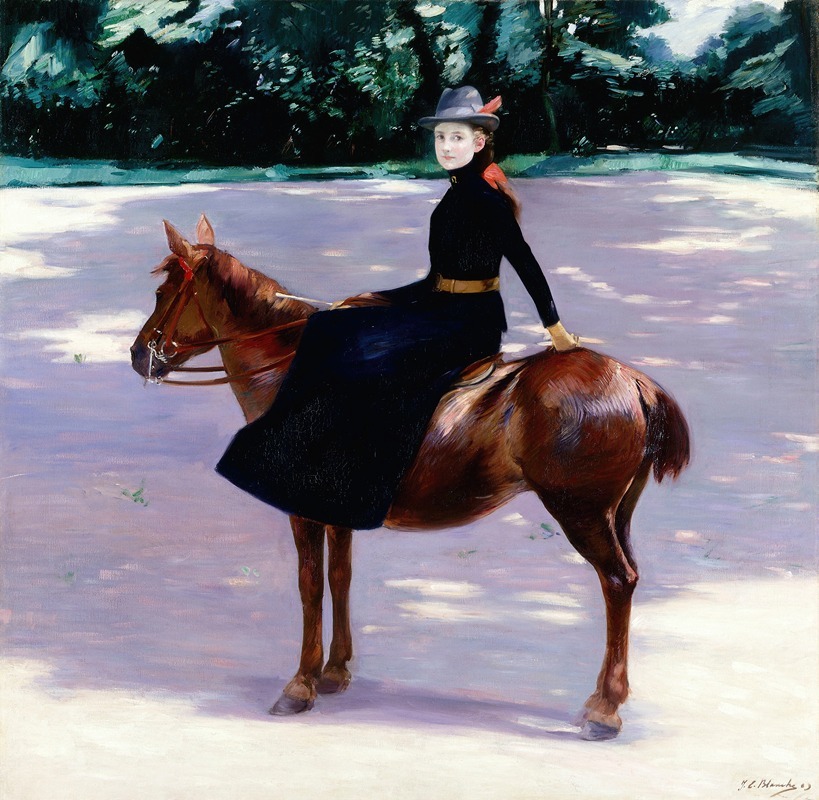 Jacques-Émile Blanche - Mademoiselle Meuriot sur son poney